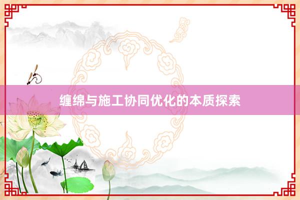 缠绵与施工协同优化的本质探索